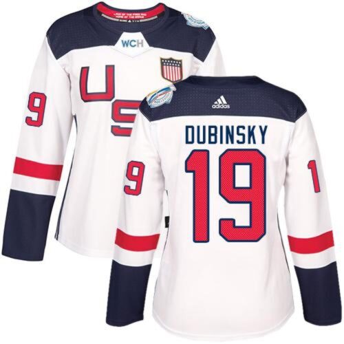 6861ac0e149d2_1 Team USA #19 Brandon Dubinsky White 2016 World Cup Women's Stitched NHL Jersey