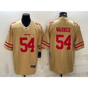 6861ac2d51907_1 Men's San Francisco 49ers #54 Fred Warner Gold Stitched Football Jersey