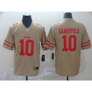 6861ac3080fc6_1 Men's San Francisco 49ers #10 Jimmy Garoppolo Gold Inverted Legend Stitched NFL Jersey