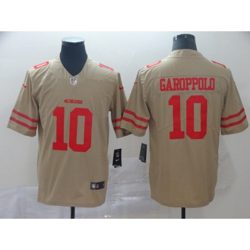 6861ac3080fc6_1 Men's San Francisco 49ers #10 Jimmy Garoppolo Gold Inverted Legend Stitched NFL Jersey
