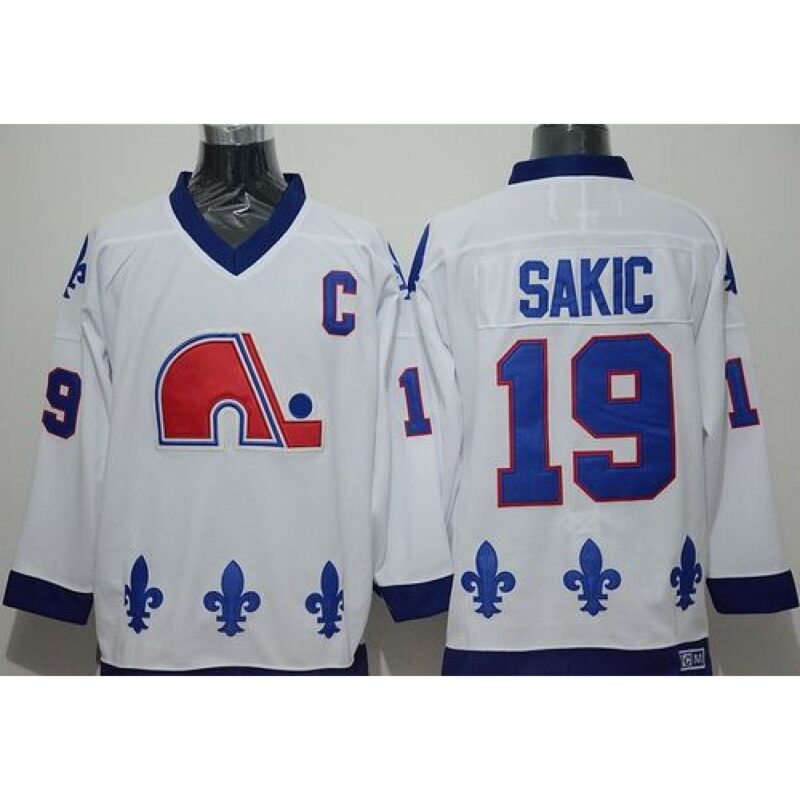 6861ac401a83b_1 Nordiques #19 Joe Sakic Whtie CCM Throwback Stitched NHL Jersey