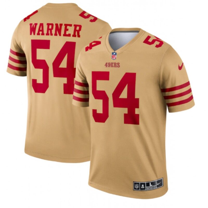 6861ac42bc645_1 Men's San Francisco 49ers #54 Fred Warner 2022 New Gold Inverted Legend Stitched Football Jersey