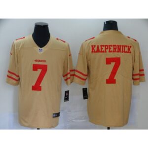 6861ac45de4ce_1 Men's San Francisco 49ers #7 Colin Kaepernick Gold Inverted Legend Stitched Jersey