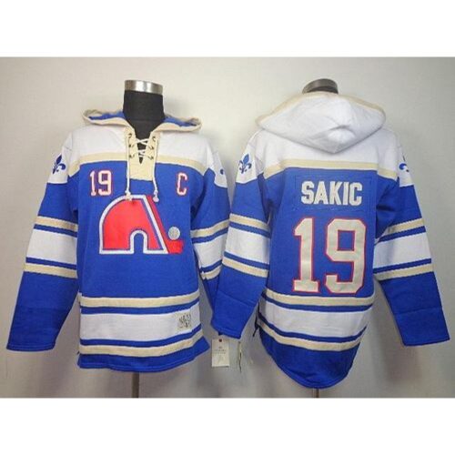 6861ac460c904_1 Nordiques #19 Joe Sakic Light Blue Sawyer Hooded Sweatshirt Stitched NHL Jersey