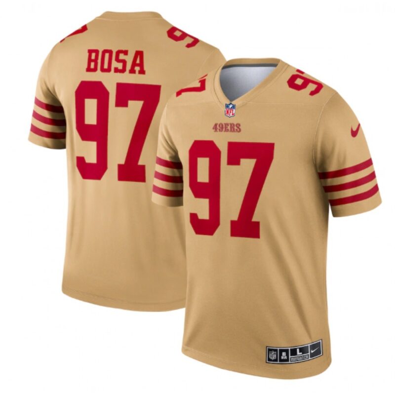 6861ac4f2303d_1 Men's San Francisco 49ers #97 Nick Bosa 2022 New Gold Inverted Legend Stitched Football Jersey