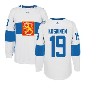 6861ac5c27cfd_1 Team Finland #19 Mikko Koskinen White 2016 World Cup Stitched NHL Jersey