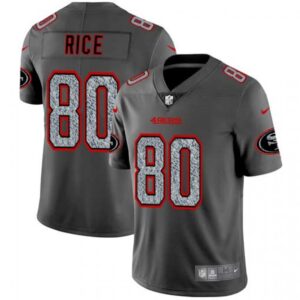 6861ac6abd0fb_1 Men's San Francisco 49ers #80 Jerry Rice 2019 Gray Fashion Static Limited Stitched NFL Jersey