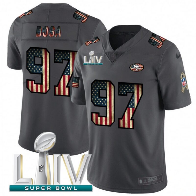 6861ac7f94f5f_1 Men's San Francisco 49ers #97 Nick Bosa Gray With Super Bowl Patch Fashion Static Limited Stitched Jersey