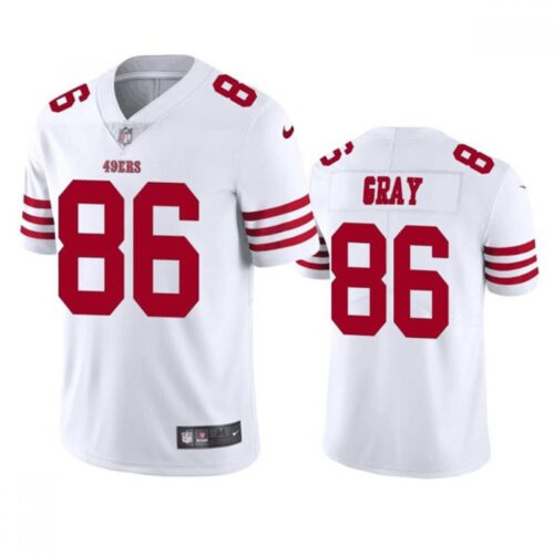 6861ac82846e0_1 Men's San Francisco 49ers #86 Danny Gray 2022 White Vapor Untouchable Stitched Football Jersey