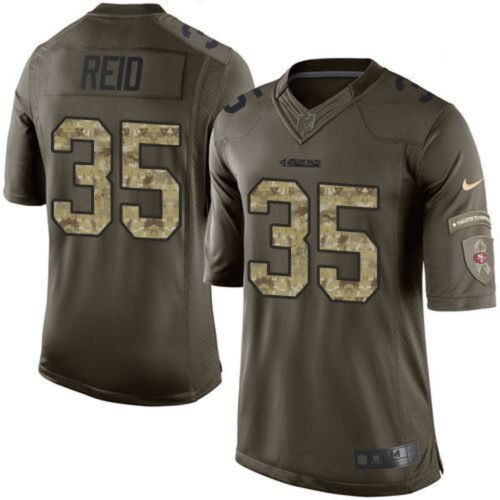 49ers #35 Eric Reid Green Men's Stitched NFL Limited Salute to Service Jersey