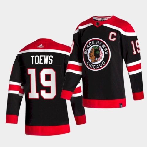 6861ac9d13947_1 Men's Chicago Blackhawks #19 Jonathan Toews 2020-21 Black Reverse Retro Stitched Jersey