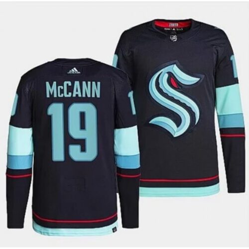 6861aca3435b3_1 Men's Seattle Kraken #19 Jared McCann Navy Stitched Hockey Jersey