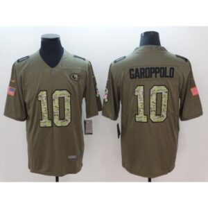 6861acc19a7d3_1 Men's San Francisco 49ers #10 Jimmy Garoppolo Green Camo Salute To Service Limited Stitched NFL Jersey