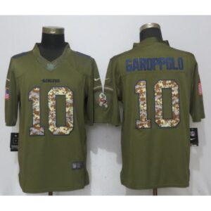 6861acc4b5a46_1 Men's San Francisco 49ers #10 Jimmy Garoppolo Green Salute To Service Limited Stitched NFL Jersey