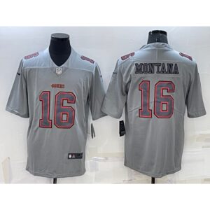 6861ad0c567f0_1 Men's San Francisco 49ers #16 Joe Montana Grey Atmosphere Fashion Stitched Jersey