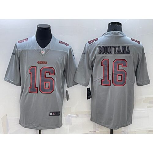 6861ad0c567f0_1 Men's San Francisco 49ers #16 Joe Montana Grey Atmosphere Fashion Stitched Jersey