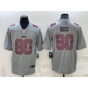 6861ad1b2342c_1 Men's San Francisco 49ers #80 Jerry Rice Grey Atmosphere Fashion Stitched Jersey