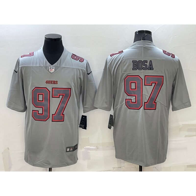 6861ad26ef682_1 Men's San Francisco 49ers #97 Nick Bosa Grey Atmosphere Fashion Stitched Jersey