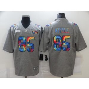 6861ad2a0c61f_1 Men's San Francisco 49ers #85 George Kittle 2020 Grey Crucial Catch Limited Stitched Jersey