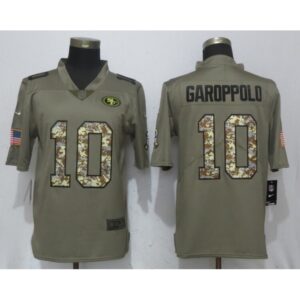 6861ad419870e_1 Men's San Francisco 49ers #10 Jimmy Garoppolo Olive Camo Salute To Service Limited Stitched NFL Jersey