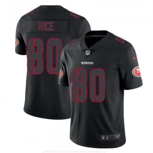 6861ad5a45616_1 Men's San Francisco 49ers #80 Jerry Rice Black Impact Limited Stitched NFL Jersey