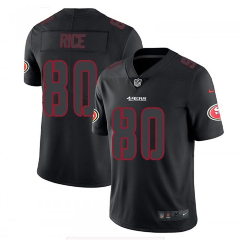 6861ad5a45616_1 Men's San Francisco 49ers #80 Jerry Rice Black Impact Limited Stitched NFL Jersey
