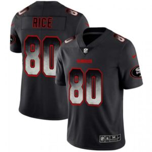 6861ad5d265b1_1 Men's San Francisco 49ers #80 Jerry Rice Black 2019 Smoke Fashion Limited Stitched NFL Jersey