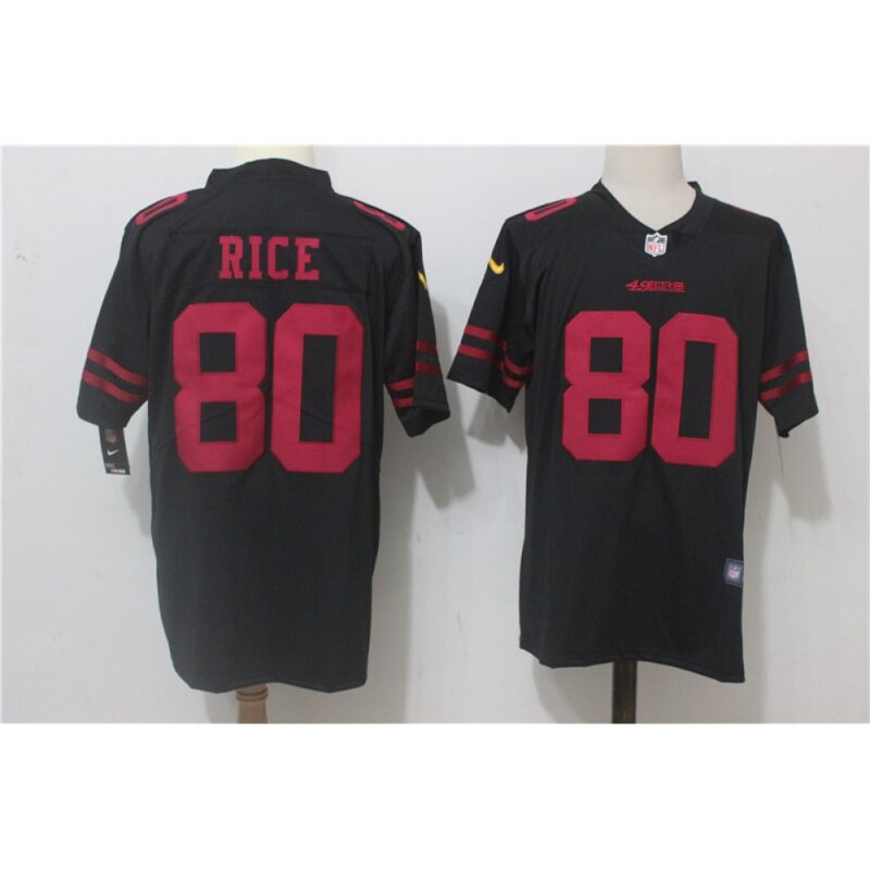 6861ad601b27a_1 Men's San Francisco 49ers #80 Jerry Rice Black Alternate Stitched NFL Vapor Untouchable Limited Jersey