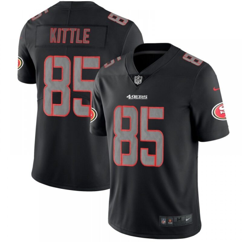 6861ad8fa0a83_1 Men's San Francisco 49ers #85 George Kittle Black Impact Limited Stitched NFL Jersey