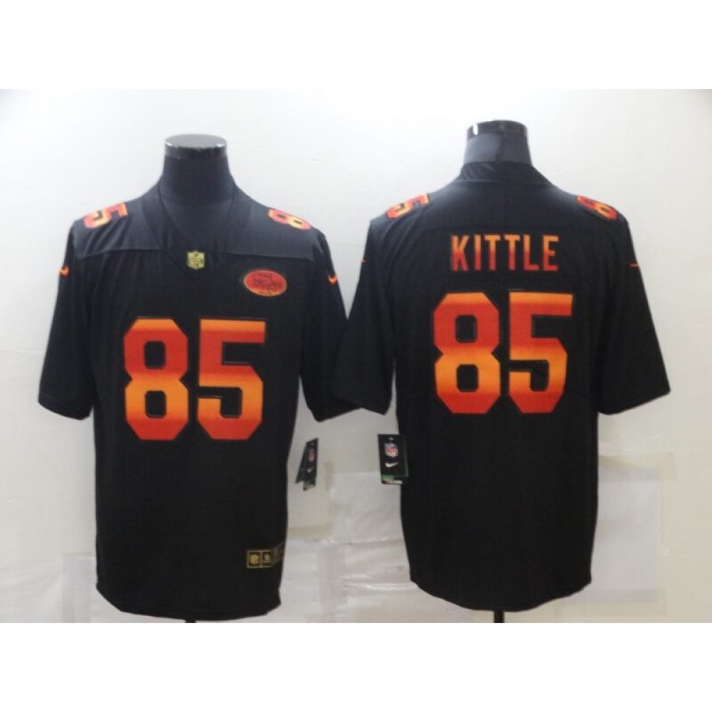 6861ada16db5e_1 Men's San Francisco 49ers #85 George Kittle 2020 Black Fashion Limited Stitched Jersey