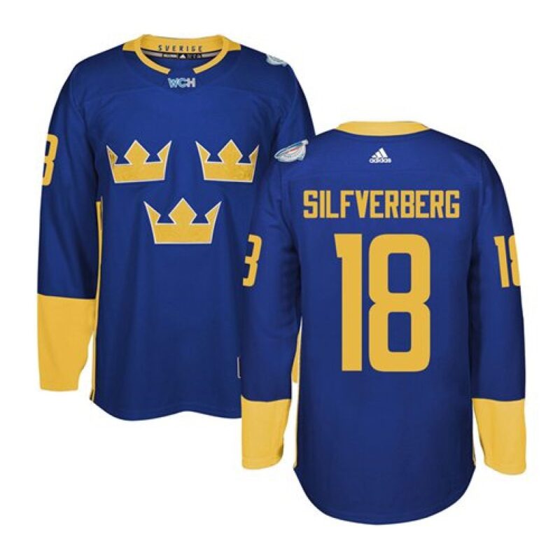 6861ada76d84b_1 Team Sweden #18 Jakob Silfverberg Blue 2016 World Cup Stitched NHL Jersey
