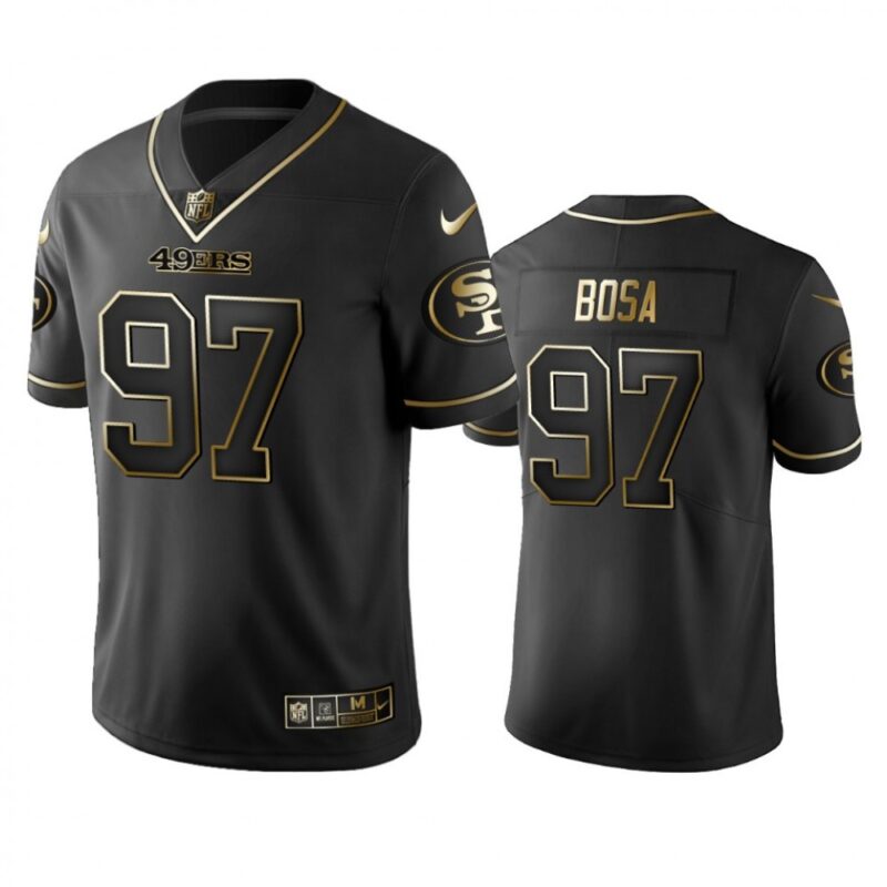 6861adc03ff94_1 Men's San Francisco 49ers #97 Nick Bosa Black 2019 Golden Edition Limited Stitched NFL Jersey