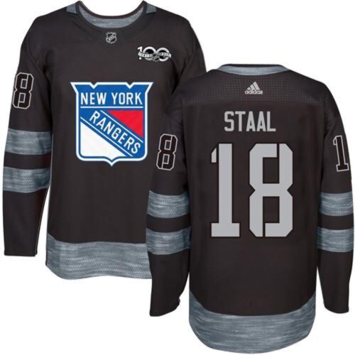 6861adc7367c3_1 Rangers #18 Marc Staal Black 1917-2017 100th Anniversary Stitched NHL Jersey