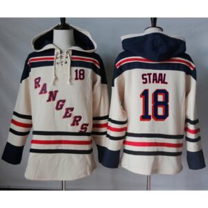 6861adcdd2305_1 Rangers #18 Marc Staal Cream Sawyer Hooded Sweatshirt Stitched NHL Jersey
