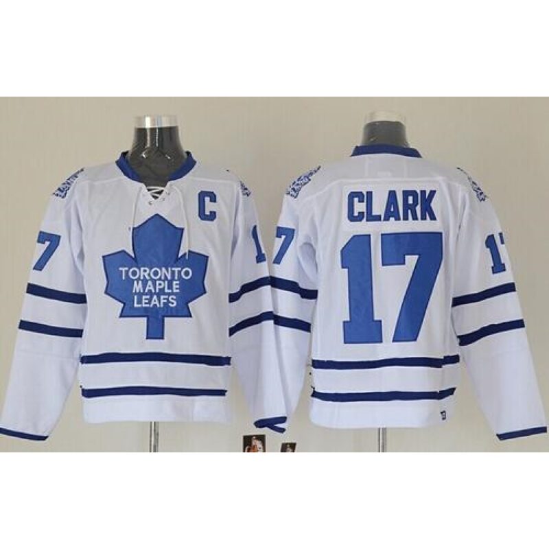 6861adf677db4_1 Maple Leafs #17 Wendel Clark White Stitched NHL Jersey
