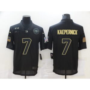 6861ae04047e8_1 Men's San Francisco 49ers #7 Colin Kaepernick 2020 Black Salute To Service Limited Stitched Jersey