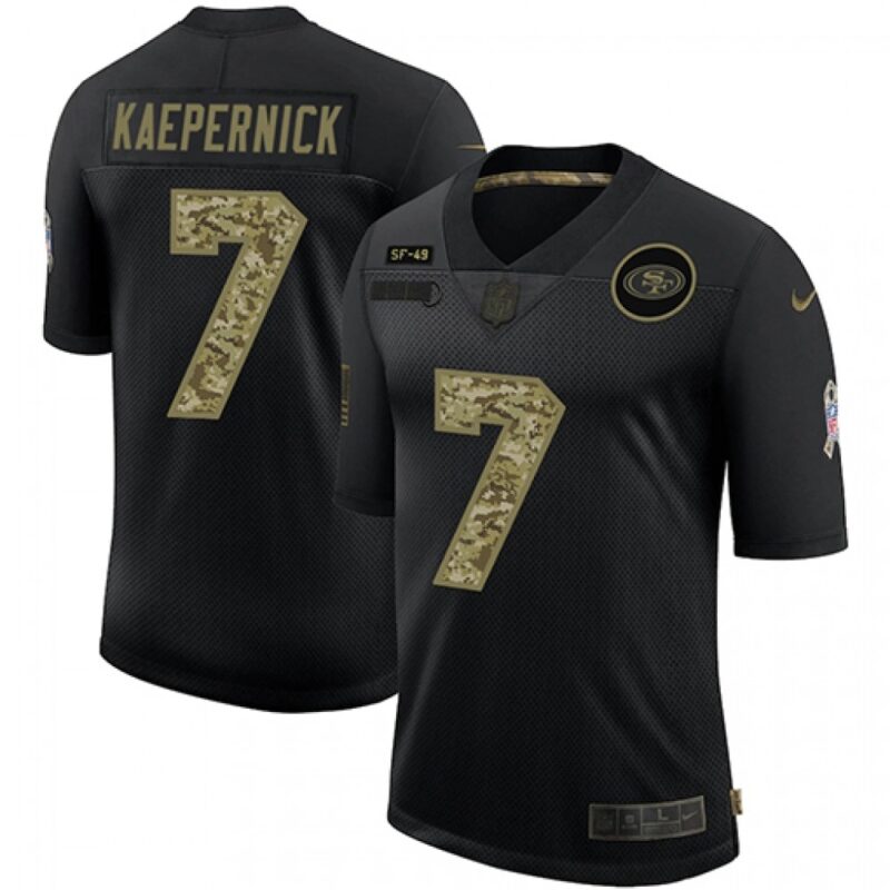 6861ae0b4def0_1 Men's San Francisco 49ers #7 Colin Kaepernick 2020 Black Camo Salute To Service Limited Stitched Jersey