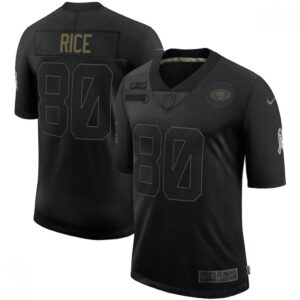 6861ae1c65d91_1 Men's San Francisco 49ers #80 Jerry Rice 2020 Black Salute To Service Limited Stitched Jersey