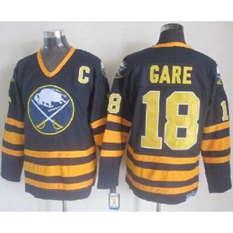 6861ae2a045c1_1 Sabres #18 Danny Gare Navy Blue CCM Throwback Stitched NHL Jersey