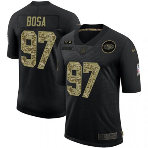 6861ae2bc7f80_1 Men's San Francisco 49ers #97 Nick Bosa 2020 Black Camo Salute To Service Limited Stitched Jersey
