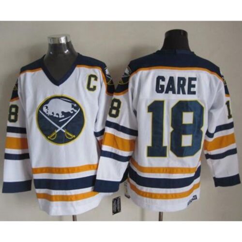 6861ae2d16005_1 Sabres #18 Danny Gare White CCM Throwback Stitched NHL Jersey
