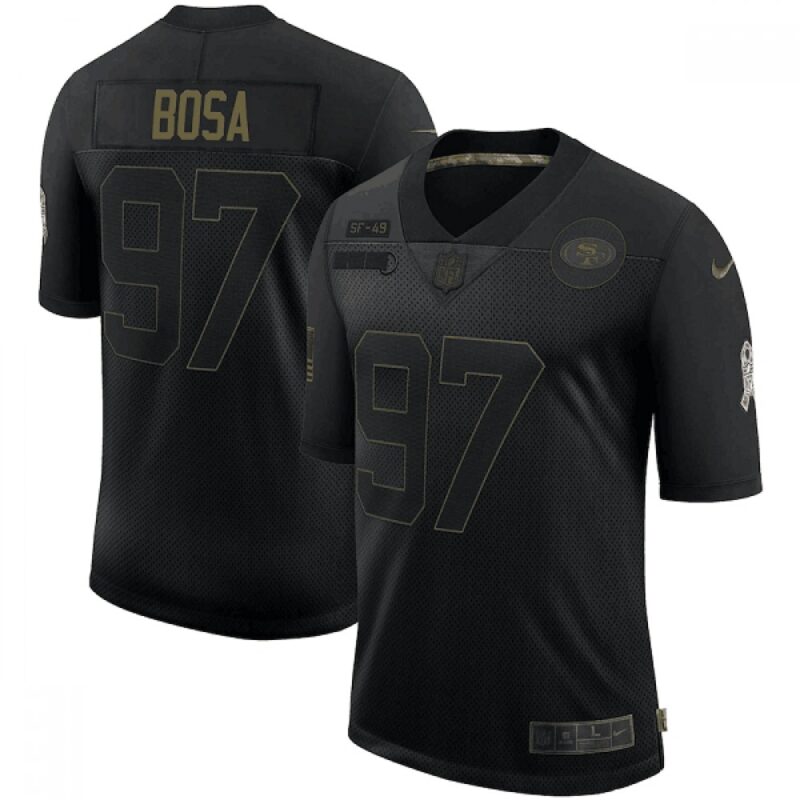 6861ae2ed9984_1 Men's San Francisco 49ers #97 Nick Bosa 2020 Black Salute To Service Limited Stitched Jersey