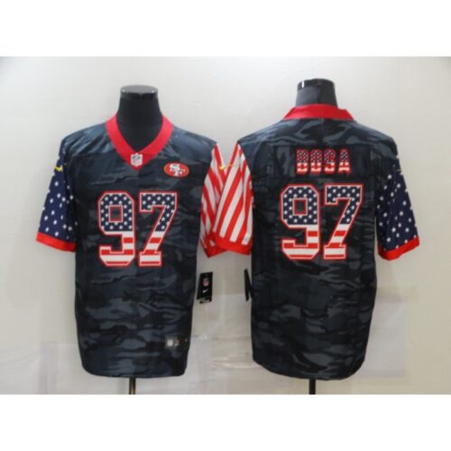 6861ae4e959bd_1 Men's San Francisco 49ers #97 Nick Bosa 2020 Camo USA Flag Limited Stitched Jersey