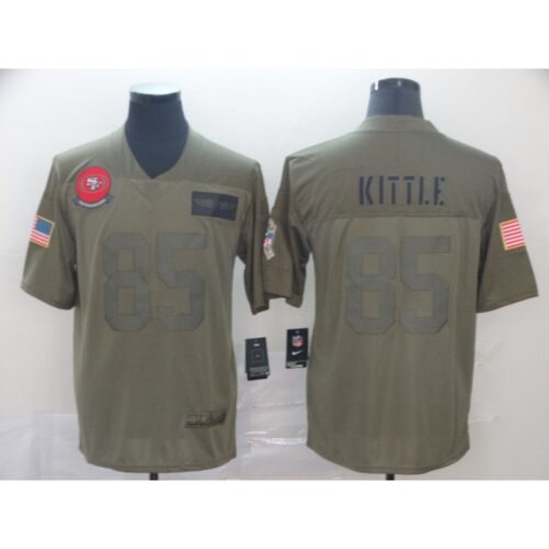 6861ae66e0caf_1 Men's San Francisco 49ers #85 George Kittle 2019 Camo Salute To Service Limited Stitched NFL Jersey