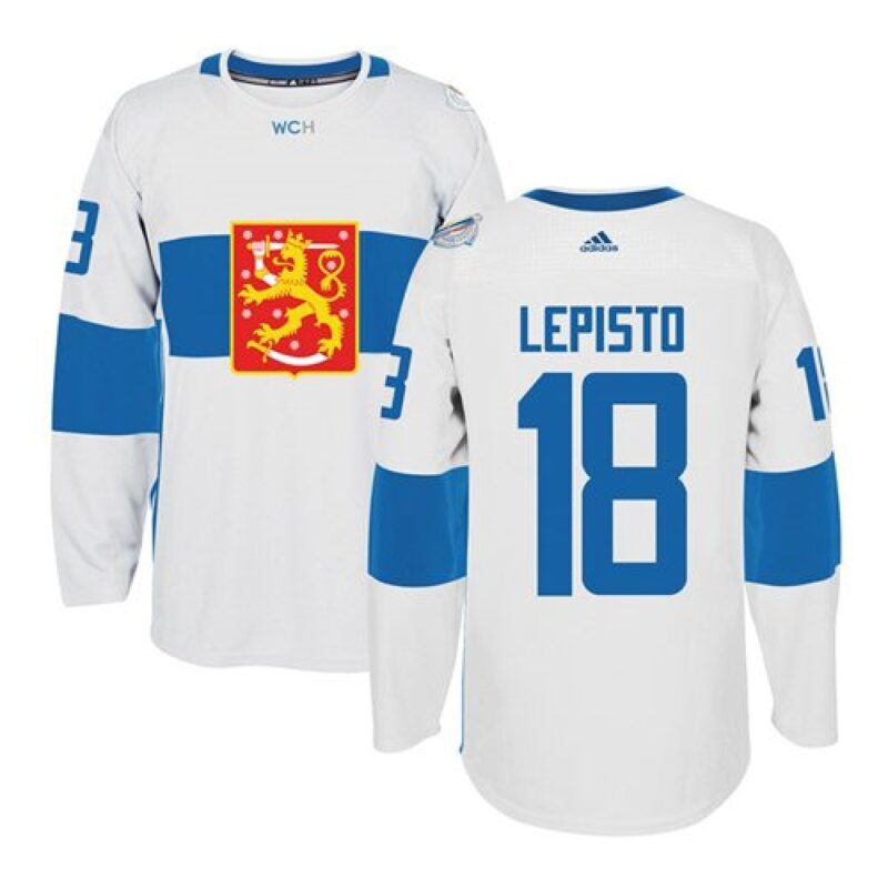 6861ae6819522_1 Team Finland #18 Sami Lepisto White 2016 World Cup Stitched NHL Jersey
