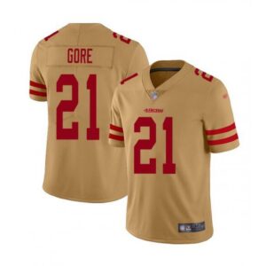 6861aeaf625bb_1 Men's San Francisco 49ers #21 Frank Gore Golden Stitched Jersey