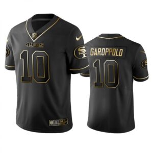 6861aede7791a_1 Men's San Francisco 49ers #10 Jimmy Garoppolo Black 2019 Golden Edition Limited Stitched NFL Jersey