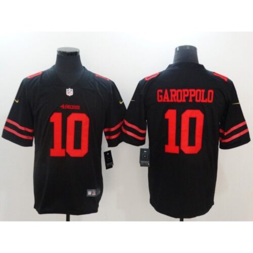 6861aef3b1447_1 Men's San Francisco 49ers #10 Jimmy Garoppolo Black Vapor Untouchable Limited Stitched NFL Jersey
