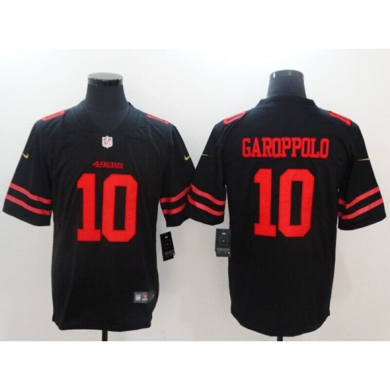 6861aef3b1447_1 Men's San Francisco 49ers #10 Jimmy Garoppolo Black Vapor Untouchable Limited Stitched NFL Jersey