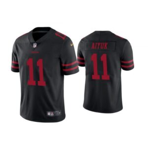 6861aef9e92eb_1 Men's San Francisco 49ers #11 Brandon Aiyuk Black Vapor Untouchable Limited Stitched Jersey